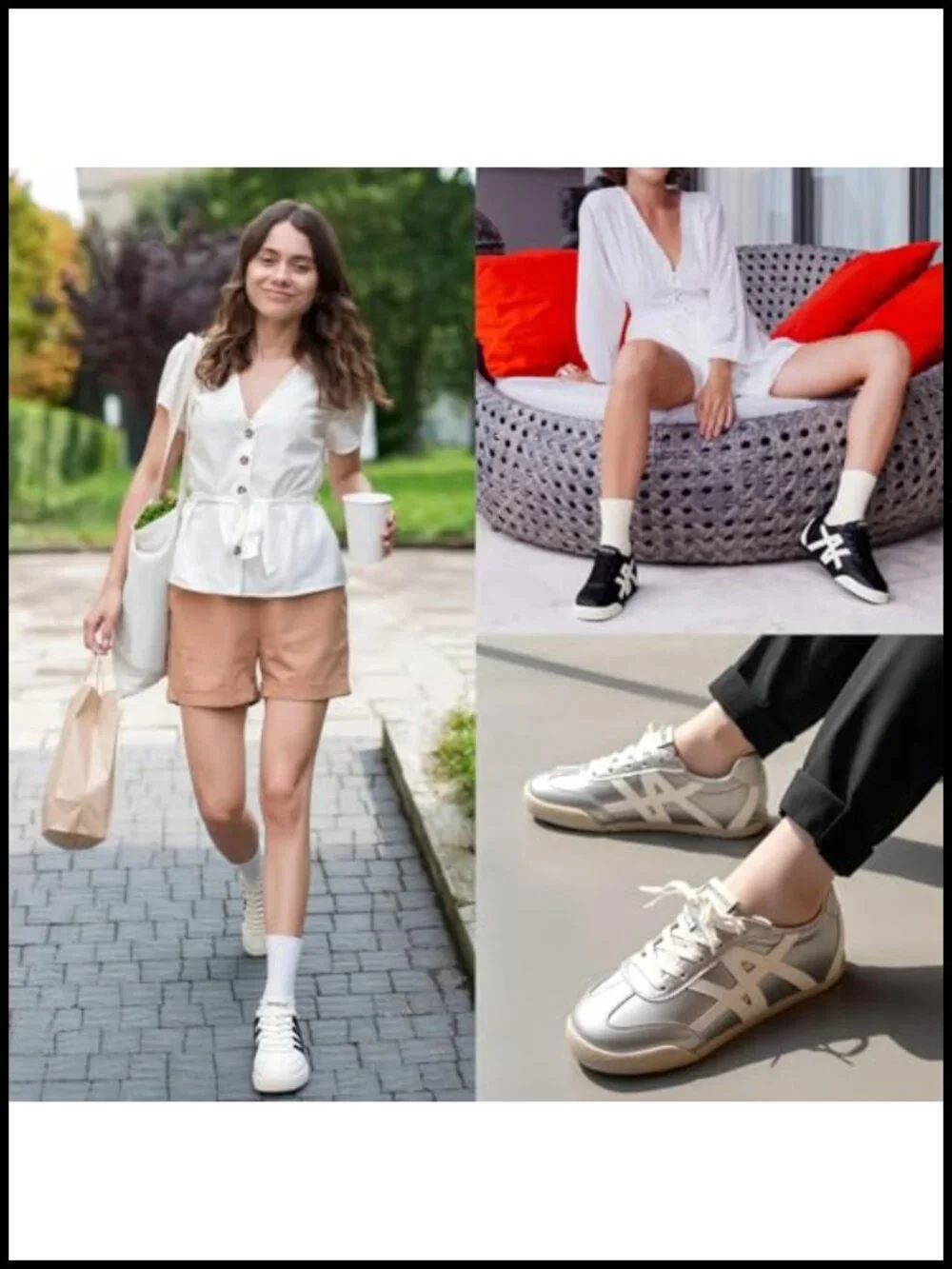 Split Cow Leather Fashion Sneakers - Breathable, Non-Slip, Lace-Up Walking Shoes